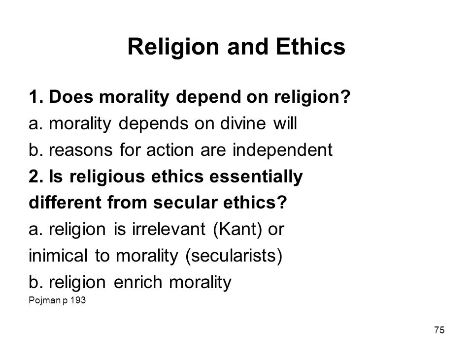 religion and morality essay